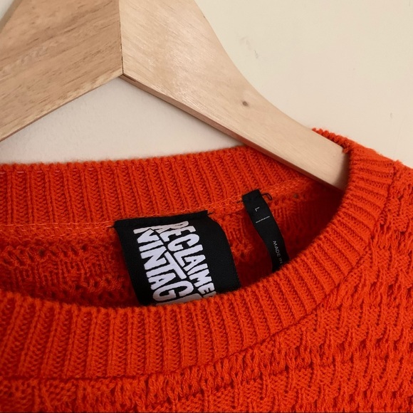 NWT reclaimed vintage super crop sweater L - Picture 5 of 6